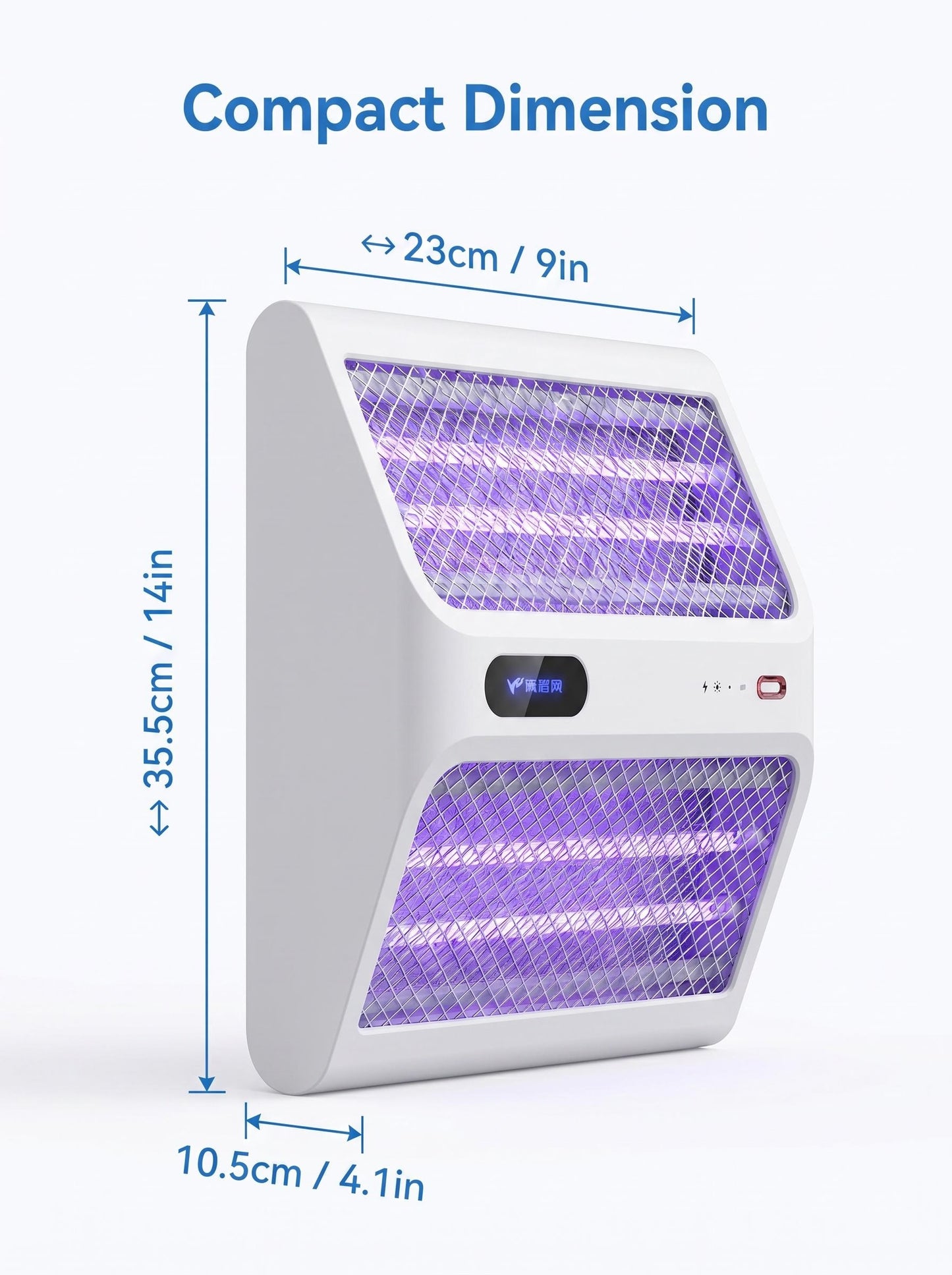 3-in-1 Wall Mounted Standing Desktop UV Electric Shock Bug Zapper Dual Sides UV Light Auto On Off Photocatalysis Mosquito Killer for Home Restaurant Office