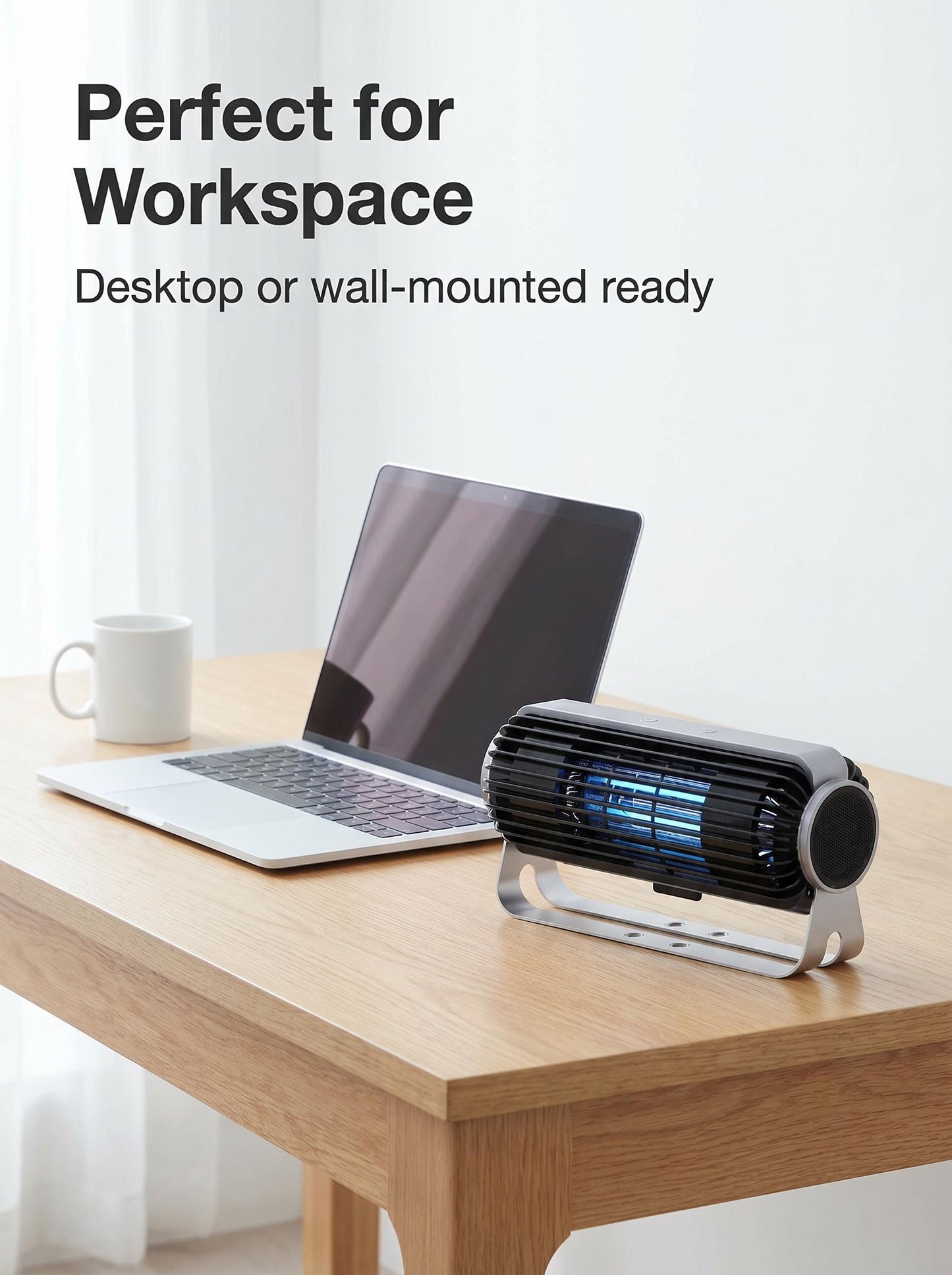 Desktop Multiform UV Physical Bug Zapper CCFL Purple Light Tube Suction Fan Auto Sensor Wall Mount for Home Office Bedroom