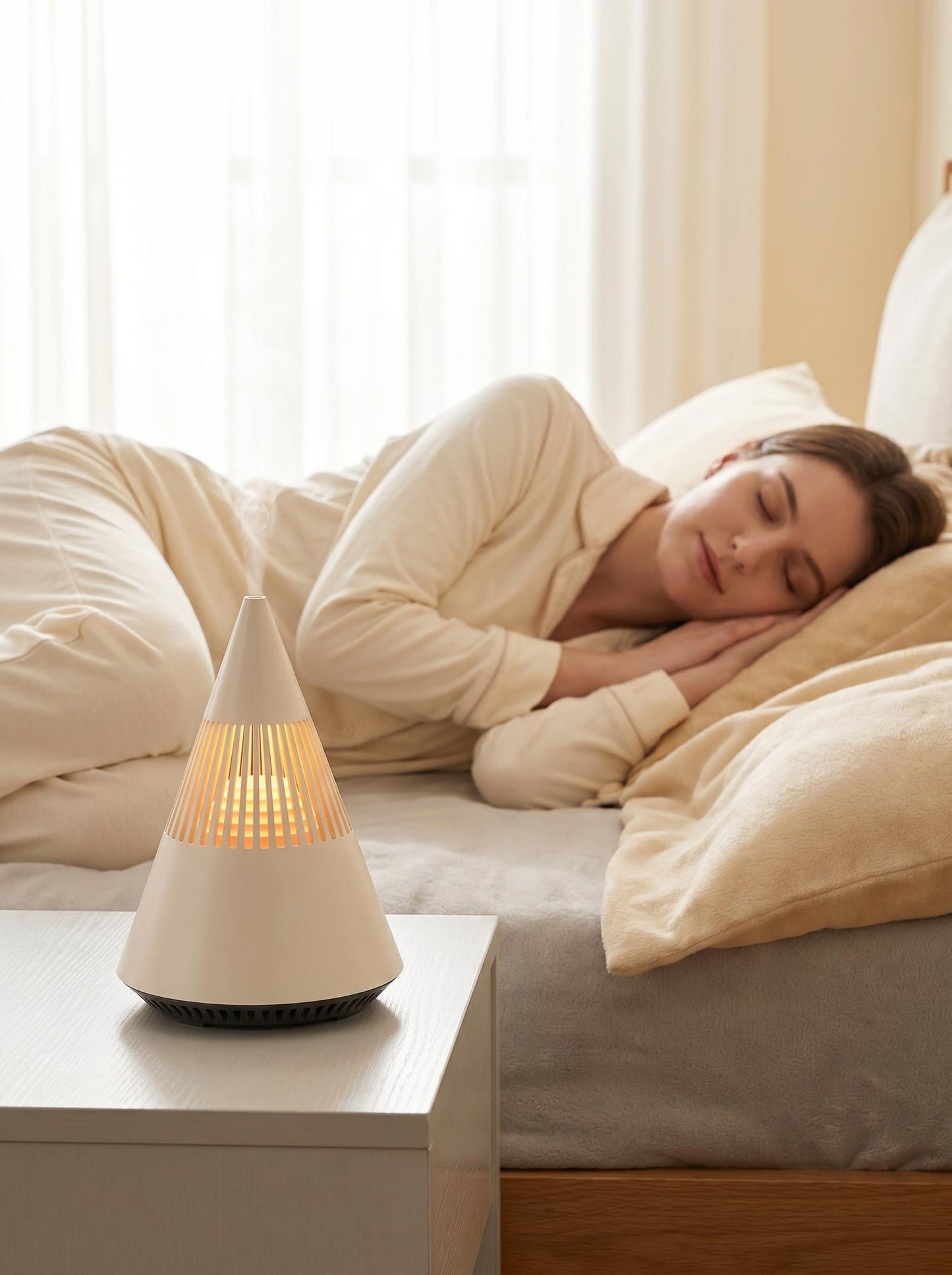 Conical Hollow Night Light Mosquito Repellent Heater, Noiseless Plant-Based Repellent Liquid Diffuser, 30-Day Long Lasting Electric Mosquito Killer for Home Office Bedroom