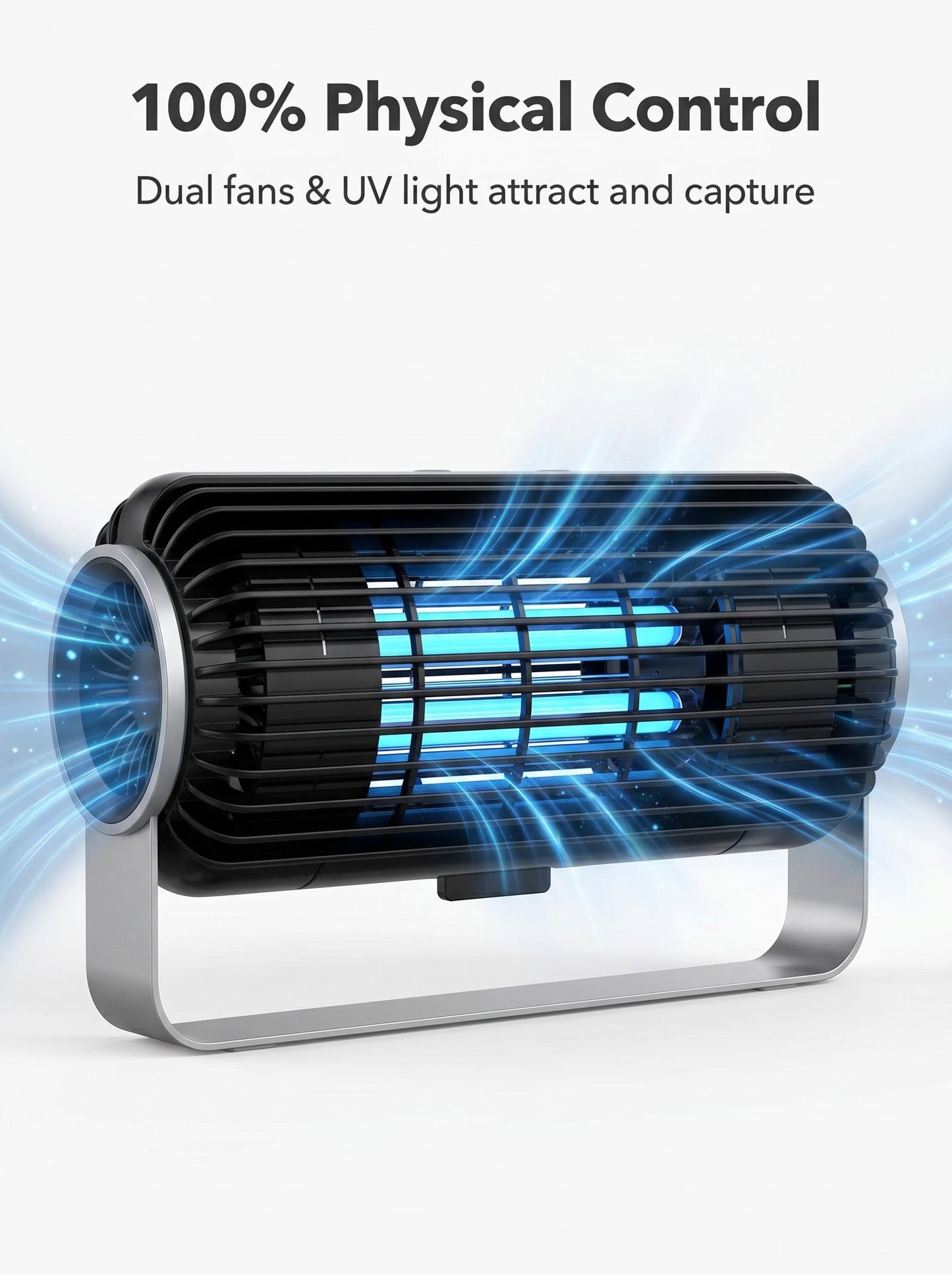 Desktop Multiform UV Physical Bug Zapper CCFL Purple Light Tube Suction Fan Auto Sensor Wall Mount for Home Office Bedroom
