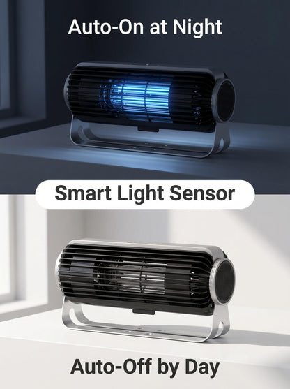 Desktop Multiform UV Physical Bug Zapper CCFL Purple Light Tube Suction Fan Auto Sensor Wall Mount for Home Office Bedroom