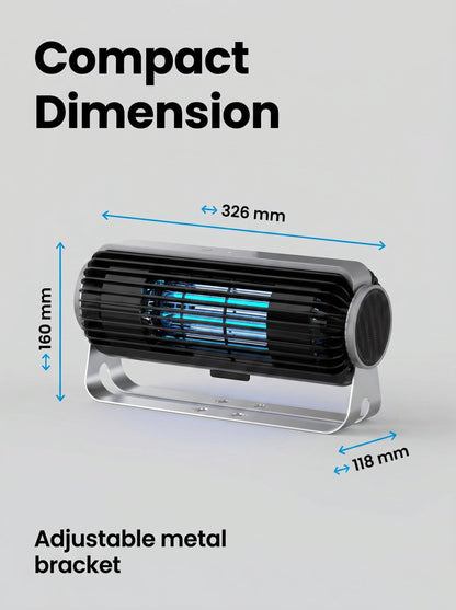 Desktop Multiform UV Physical Bug Zapper CCFL Purple Light Tube Suction Fan Auto Sensor Wall Mount for Home Office Bedroom