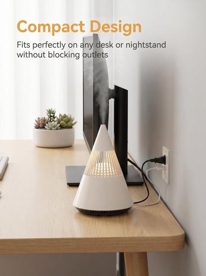 Conical Hollow Night Light Mosquito Repellent Heater, Noiseless Plant-Based Repellent Liquid Diffuser, 30-Day Long Lasting Electric Mosquito Killer for Home Office Bedroom
