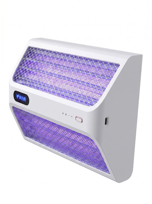 3-in-1 Wall Mounted Standing Desktop UV Electric Shock Bug Zapper Dual Sides UV Light Auto On Off Photocatalysis Mosquito Killer for Home Restaurant Office