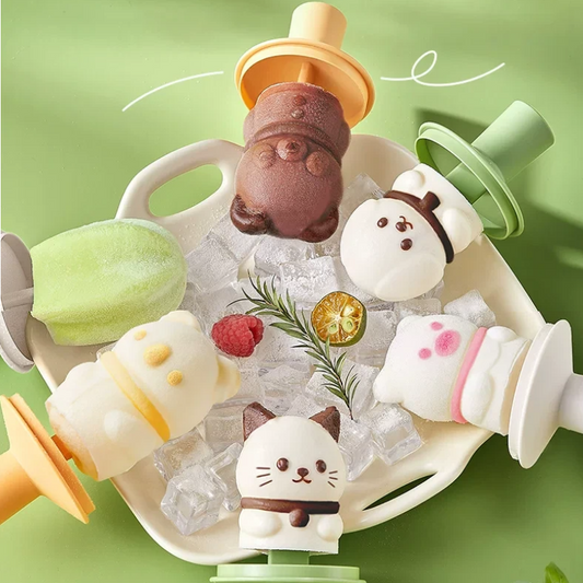Cute Bear Popsicle Mold | Silicone Ice Pop & Dessert Mold