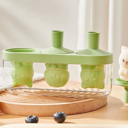 Cute Bear Popsicle Mold | Silicone Ice Pop & Dessert Mold