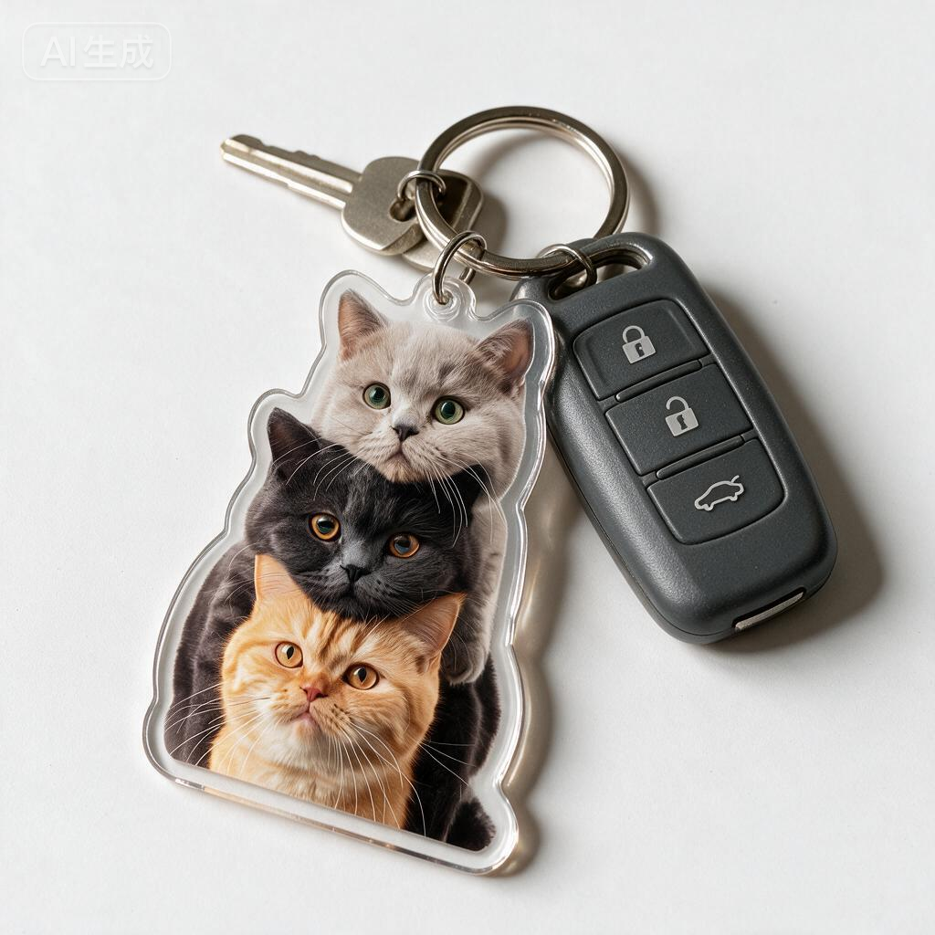 Personalized Pet Photo Acrylic Keychain | Custom Dog & Cat Gift | PawLove Gifts